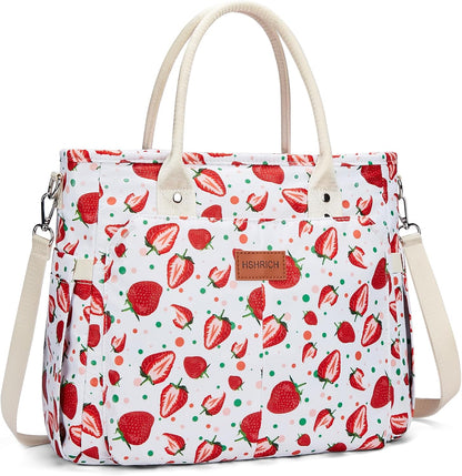Lunch Bag for Women, Insulated Lunch Box for Work, Large Leakproof Cooler Purse with Side Pockets & Removable Shoulder Strap Women's Lunch Tote Bag for Picnic Work Beach Cute Lunch Bags (Heart) - PuriLite