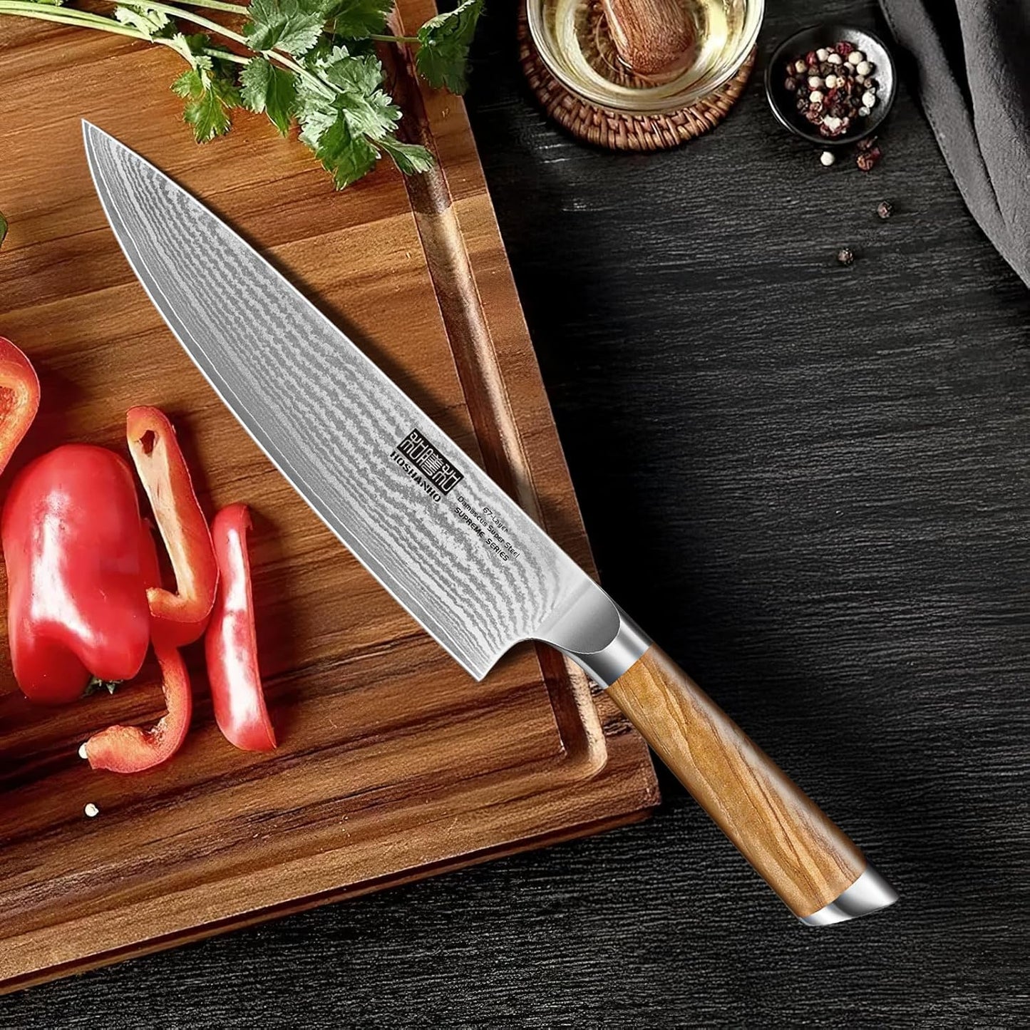 HOSHANHO Damascus Fillet Knife 7 Inch, Professional VG-10 Super Steel Boning Knife, Ultra Sharp Fish Knife with Ergonomic Handle - PuriLite