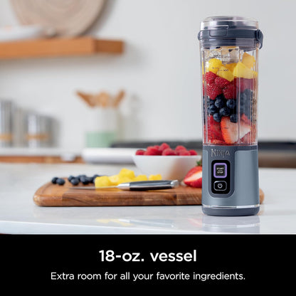 Ninja Blast Portable Blender, Cordless, 18oz. Vessel, Personal Blender for Shakes & Smoothies, BPA Free, Leakproof Lid, USB-C Rechargeable, Black, BC151BKC (Canadian Version) - PuriLite