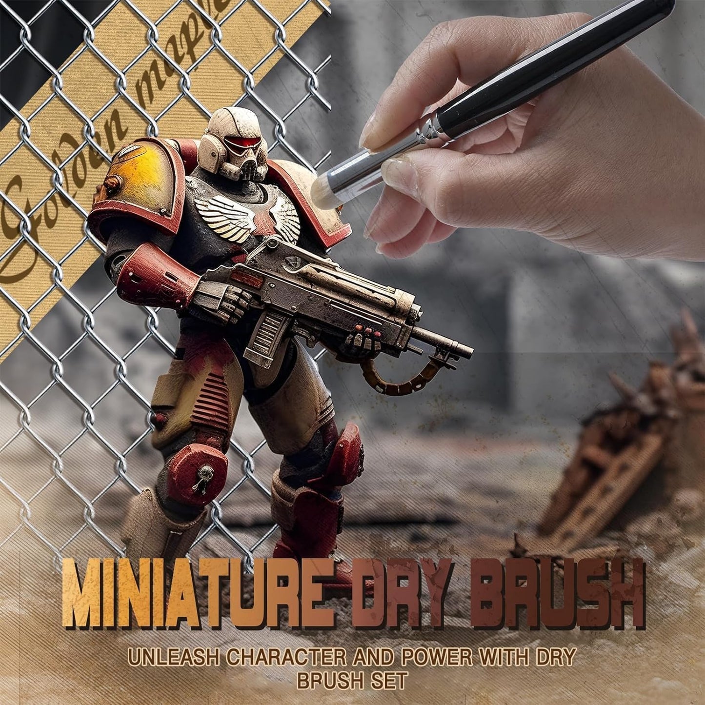 Detail Paint Brushes Set 10pcs Miniature Brushes for Fine Detailing & Art Painting - Acrylic, Watercolor,Oil,Models - PuriLite