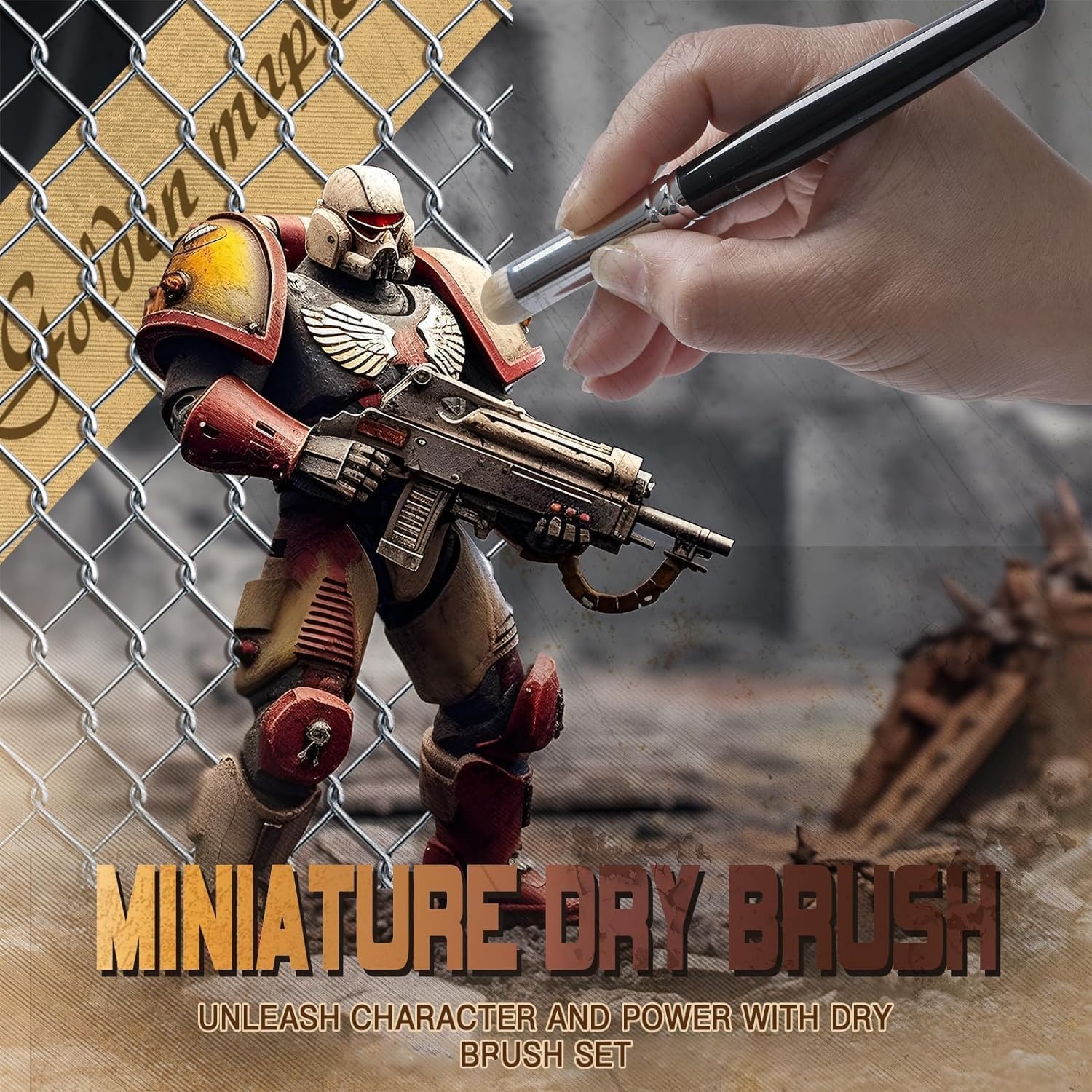 Detail Paint Brushes Set 10pcs Miniature Brushes for Fine Detailing & Art Painting - Acrylic, Watercolor,Oil,Models - PuriLite