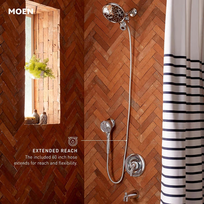 Moen 26009 Engage Magnetix 2.5 GPM Handheld/Rain Shower Head 2-in-1 Combo Featuring Magnetic Docking System, Pack of 1, Chrome - PuriLite
