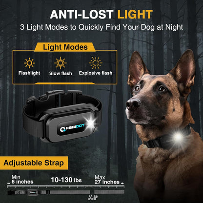 ABBIDOT Shock Collar - 4500ft Range Dog Training Collar, Super Mode, E-Clicker, Night Light, Safety Lock, Waterproof & Rechargeable E Collar for Small to Large Dogs (10-130 lbs) - PuriLite