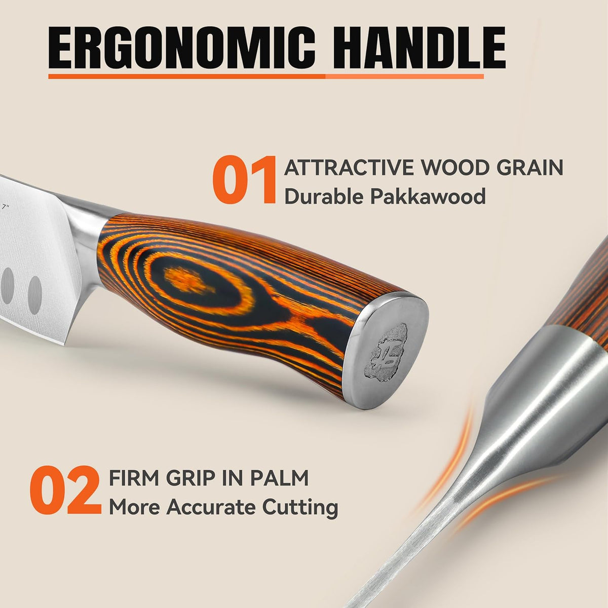 TUO Boning Knife - Razor Sharp Fillet Knife - High Carbon German Stainless Steel Kitchen Cutlery - Pakkawood Handle - Luxurious Gift Box Included - 7 inch - Fiery Phoenix Series - PuriLite
