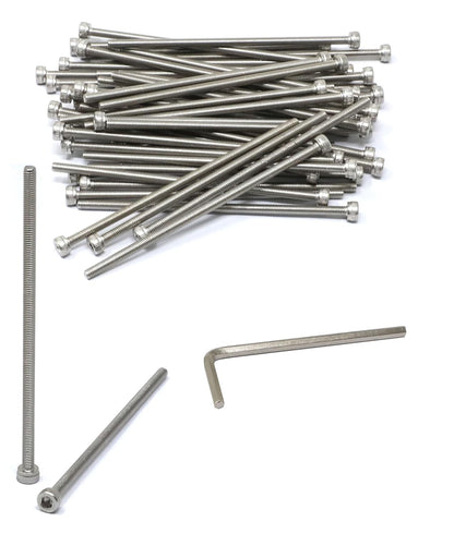 iexcell 25 Pcs M6 x 20mm Thread Pitch 1 mm Stainless Steel 304 Hex Socket Head Cap Screws Bolts Kit - PuriLite