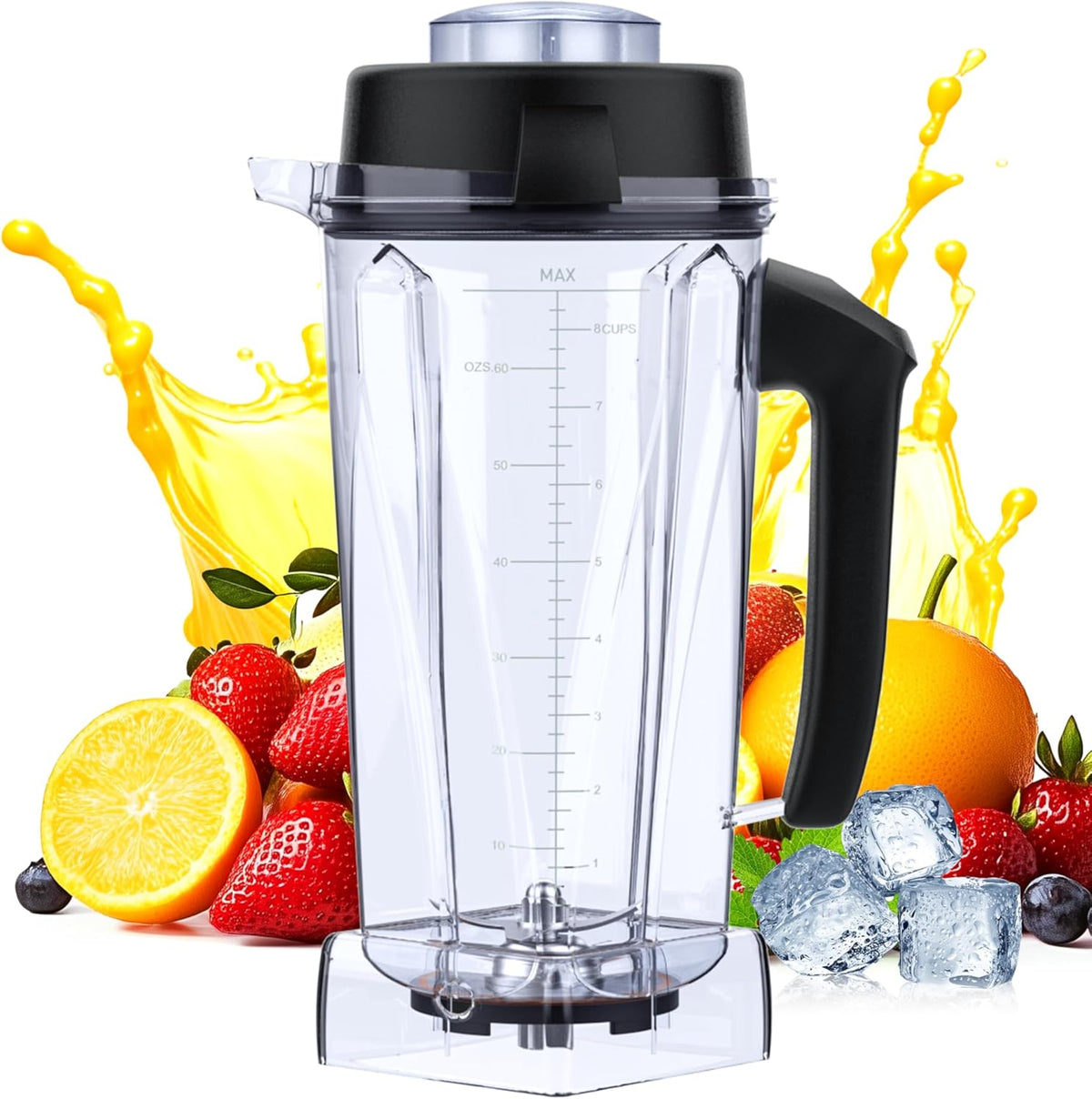 64oz Blenders Container for Vitamix replacement Pitcher Container Jar Cup Food Processor Accessories Kit, Fit to Vitamix 5300 7500, Classic C/Commercial/Explorian series - PuriLite