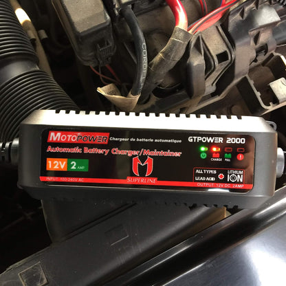 MOTOPOWER MP00205A 12V 800mA Fully Automatic Battery Charger/Maintainer - PuriLite