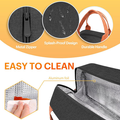 Lunch Bag for Women & Men Adult Insulated Lunch Box, Small Leakproof Cooler Food Lunch Containers Reusable High Capacity Lunch Tote Bags for Work, Travel, Outdoor - PuriLite