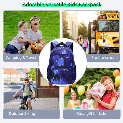 Kids Backpack for Boys Girls Nylon Elementary School Bags Durable Children Bookbags Casual Travel Back Pack - PuriLite
