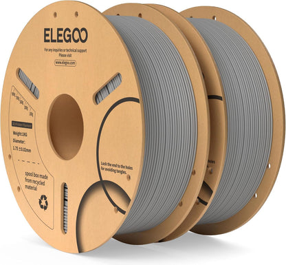 ELEGOO PLA Filament 1.75mm Black 1KG,3D Printer Filament Dimensional Accuracy +/- 0.02mm,1kg Cardboard Spool(2.2lbs) 3D Printing Filament Fits for Most FDM 3D Printers - PuriLite