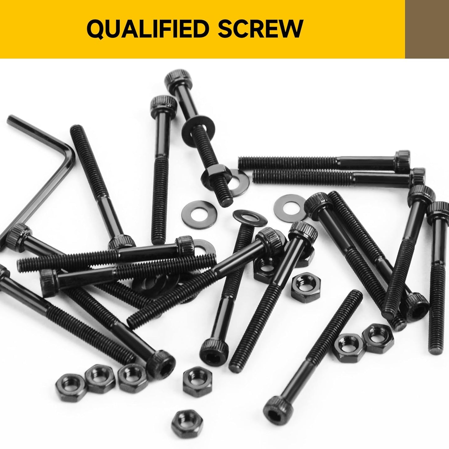 Mywish 900Pcs Metric Screw Assortment, M3 M4 M5 M6 Screw Assortment Kit 304 Stainless Steel Hex Socket Button Head Socket Cap Metric Screws Bolts & Flat Washers/Nuts/Hex Wrenches 16 Sizes 8MM to 20MM - PuriLite