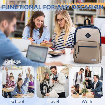 School Backpack for Kids,Lightweight Water Resistant Work Travel Backpack for Women Men Teens VONXURY - PuriLite