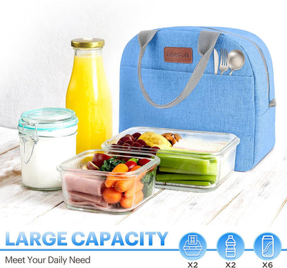 Lunch Bag for Women & Men Adult Insulated Lunch Box, Small Leakproof Cooler Food Lunch Containers Reusable High Capacity Lunch Tote Bags for Work, Travel, Outdoor - PuriLite