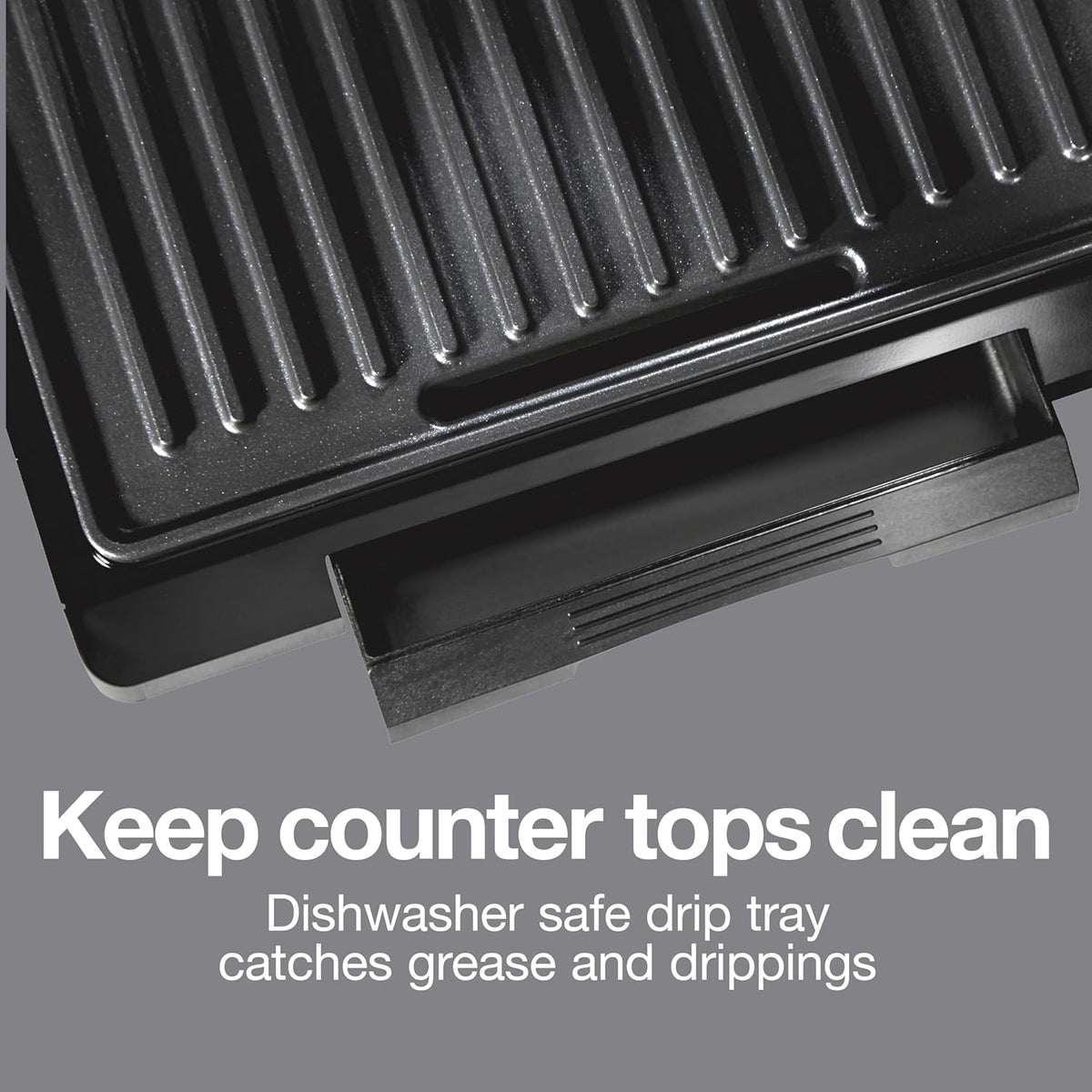 Proctor Silex 4 Serving Panini Press, Sandwich Maker and Compact Indoor Grill, Upright Storage, Easy Clean Nonstick Grids, Black (25440PS) - PuriLite
