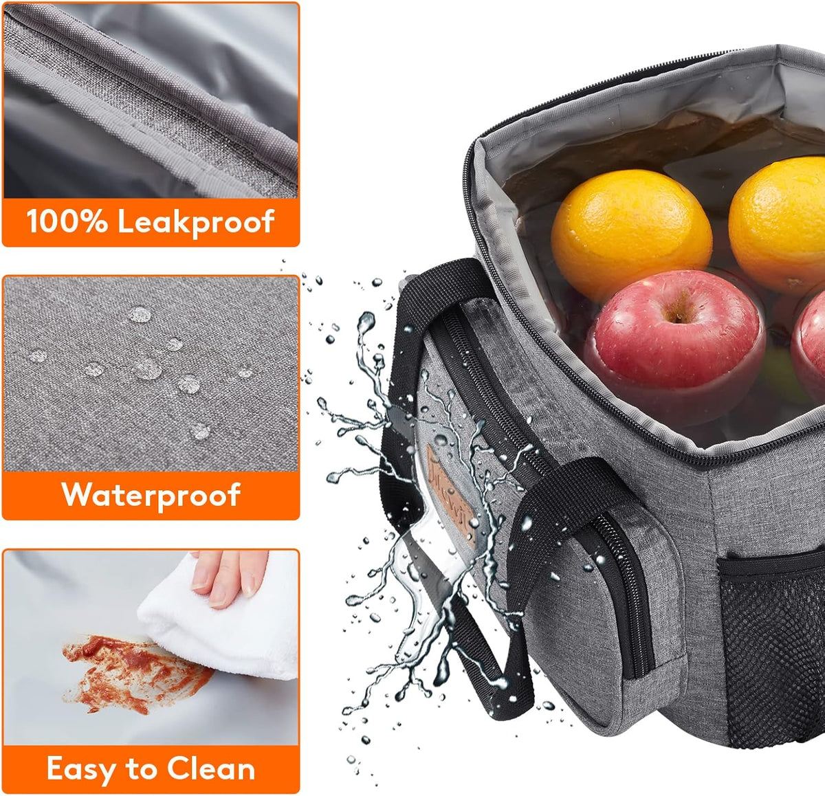 Lifewit Large Lunch Bag for Adults, 24-Can 15L Insulated Lunch Box Leakproof Soft Cooler Cooling Tote for Men Women, Waterproof Reusable Cooler Bags for Work Office Outdoor Picnic Camping, Black - PuriLite
