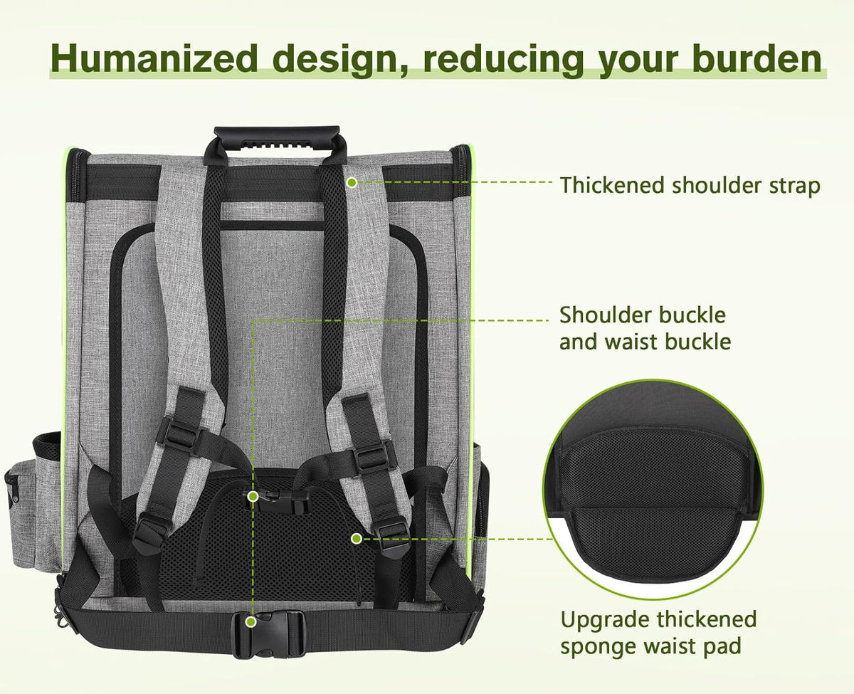 Pecute Pet Carrier Backpack, Dog Carrier Backpack Expandable with Breathable Mesh for Pets ＜6kg, Pet Backpack Carrier for Hiking Travel Camping Outdoor - PuriLite
