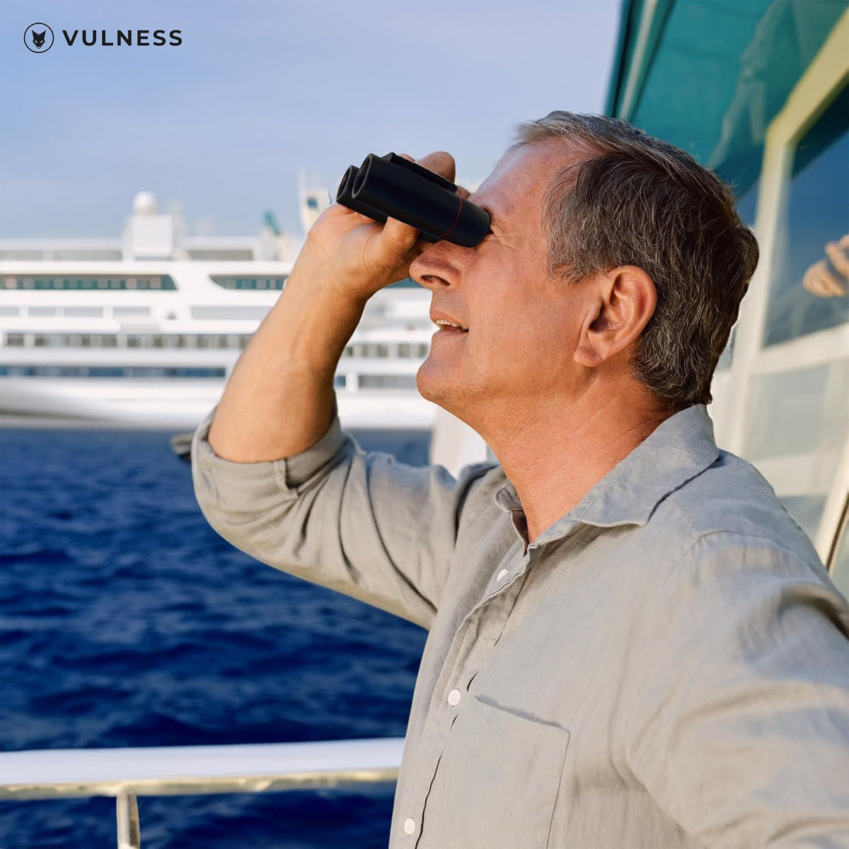 Binoculars for Adults | Compact Small Mini Travel Binocular for Bird Watching High Powered Electronics Cruise Ship Essentials Norwegian Alaska Must Haves Hiking Camping Gear by VULNESS (Black, 8X21) - PuriLite