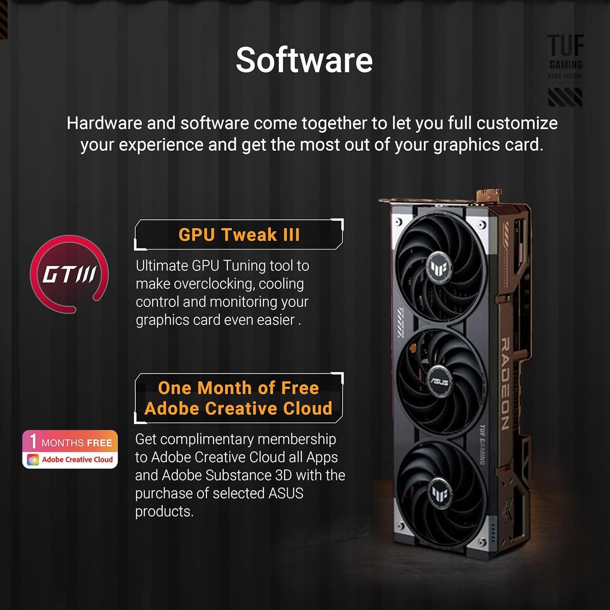 ASUS Prime Radeon™ RX 9060 XT 16GB GDDR6 OC Edition Graphics Card (PCIe 5.0, HDMI/DP 2.1, 2.5-Slot Design, axial-tech Fans, Dual Ball Fan Bearings, Dual BIOS, ASUS GPU Guard) - PuriLite