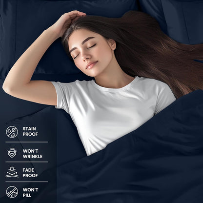 Utopia Bedding Queen Bed Sheet Set - 4 Piece Bedding - Soft Brushed Microfiber Fabric - Shrinkage & Fade Resistant - Easy Care (White) - PuriLite