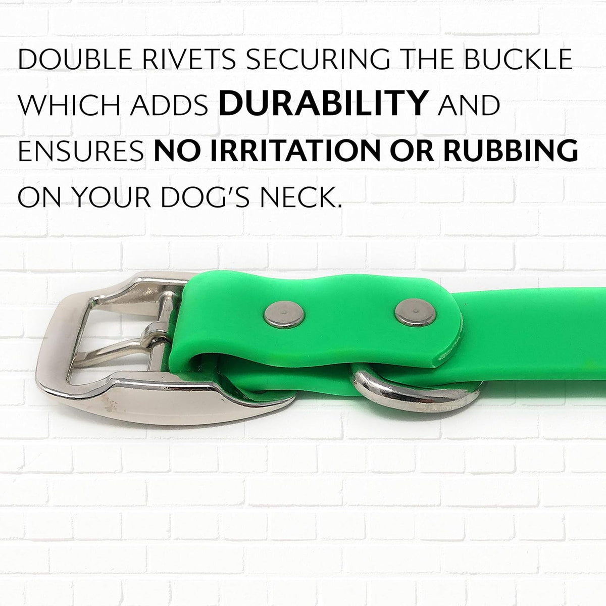 Regal Dog Products Medium Orange Dog Collar with Heavy Duty Double Buckle & D Ring | Vinyl Coated, Custom Fit, Adjustable Biothane Dog Collar Chew Resistant Waterproof Center-Ring Collar for Dogs - PuriLite
