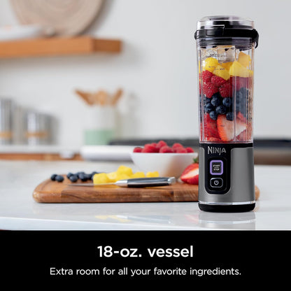Ninja Blast Portable Blender, Cordless, 18oz. Vessel, Personal Blender for Shakes & Smoothies, BPA Free, Leakproof Lid, USB-C Rechargeable, Black, BC151BKC (Canadian Version) - PuriLite