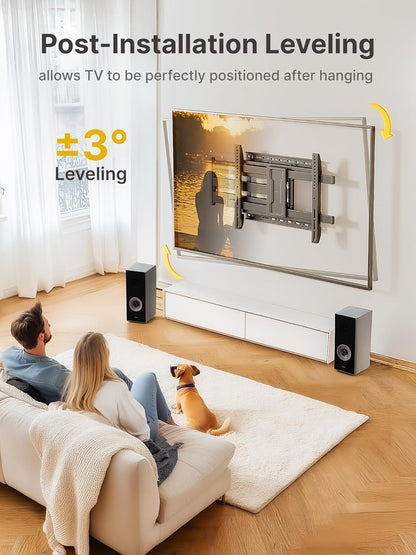 monTEK Long Arm TV Wall Mount for Most 43-90 Inch TVs, 42.5 Inch Long Extension TV Mount Swivel and Tilt, Full Motion Wall Mount TV Bracket Fit Max VESA 800 x 400mm, Up to 132 lbs, 16”,18” Studs - PuriLite