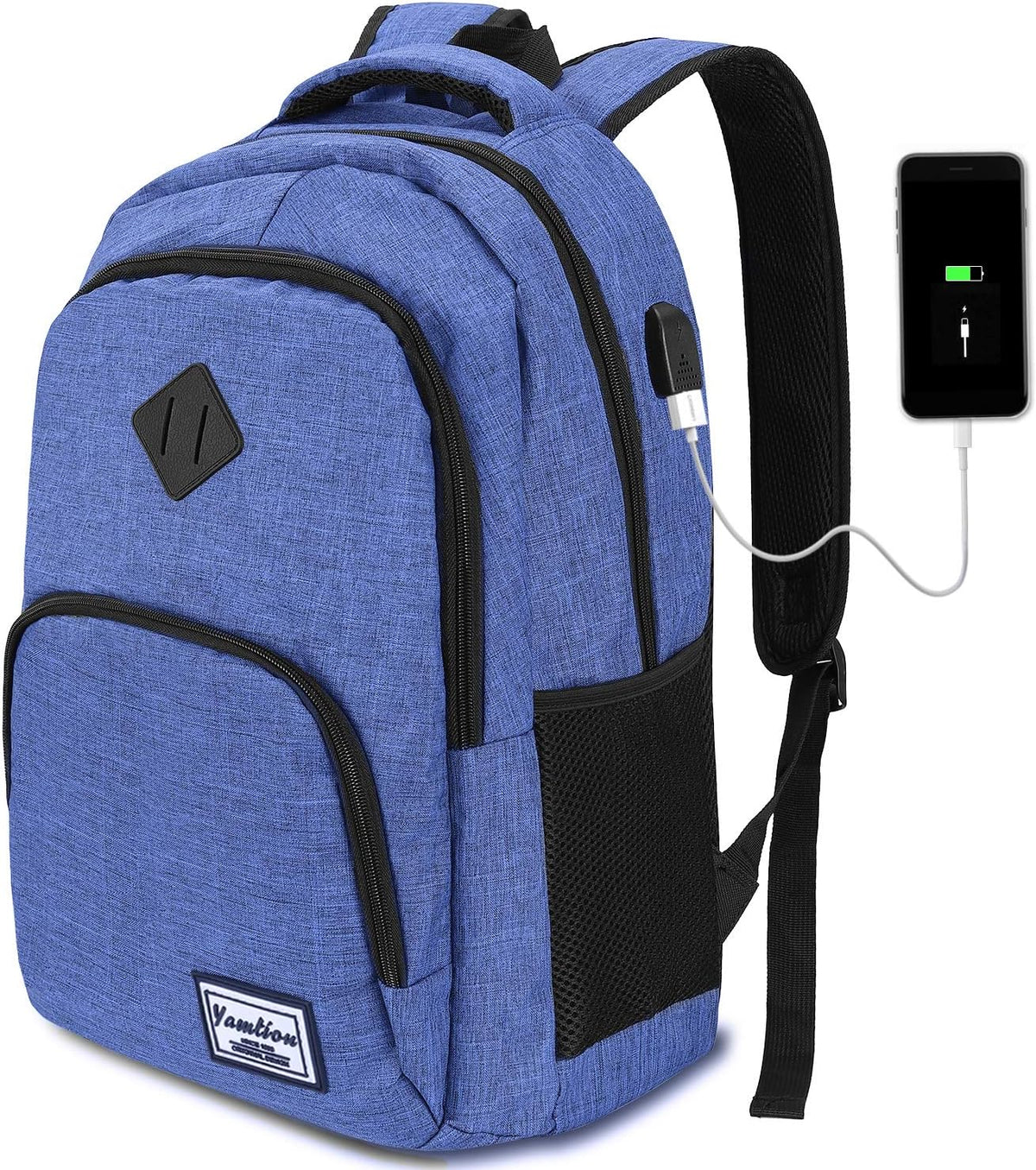 Backpack for Teen Girls,Boys School Backpack for Women with USB,College Backpack,Big Flower - PuriLite