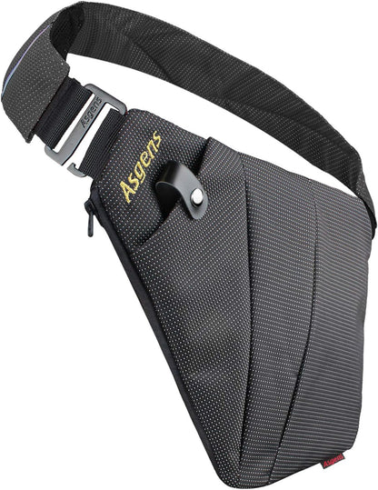 Asgens Anti-theft Hidden Bags Multi-purpose Security Bag Adjustable Underarm Shoulder Armpit Messenger bag Sports Leisure Chest Bag Portable Backpack (Black Right Hand) - PuriLite