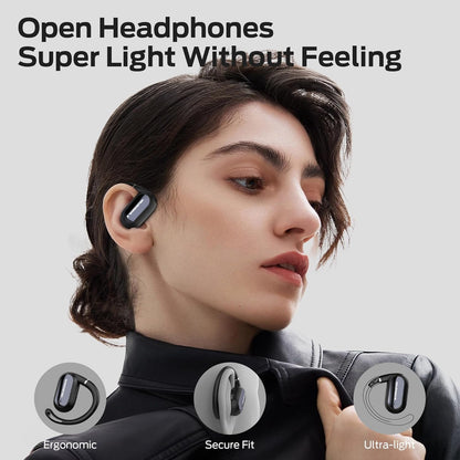 Monster Open Ear AC322, Bluetooth 5.4 Headset, 36H Battery Life, IPX5 Waterproof, Clear Communication, Ergonomic Design, Ear Angle Adjustable, Not Easy to Fall Off Wireless Bluetooth Headset. - PuriLite