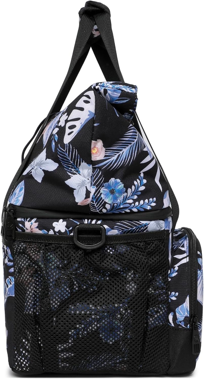 SUNNY BIRD Dual Compartment Lunch Bag Insulated Lunch Box for Women and Men (Green with Boho Strap) - PuriLite