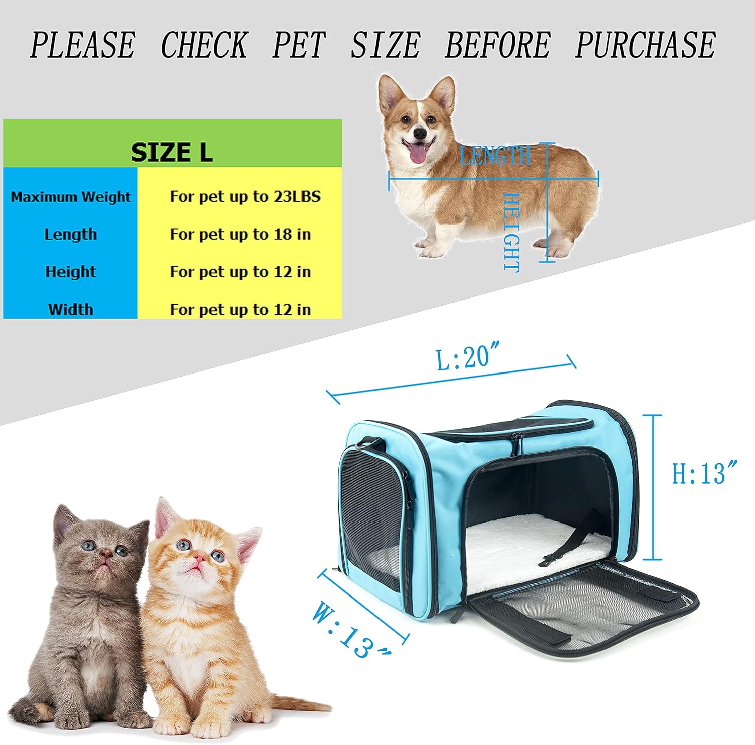 NextFri Soft Sided Carrier for Cats Dogs,TSA Airline Approved Collapsible Travel Pet Carrier (Magenta, Medium) - PuriLite