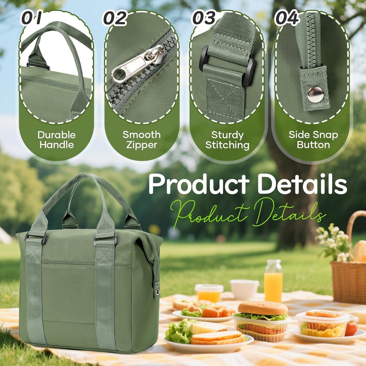 Lunch Bag Insulated Lunch Box Leakproof Lunch Tote Bags for Women Men,Portable Thermal Cooler Bag Lunch Containers with Shoulder Strap for Work, Family, Picnic, School, Outdoor,BBQ C2-Pinkpurple - PuriLite