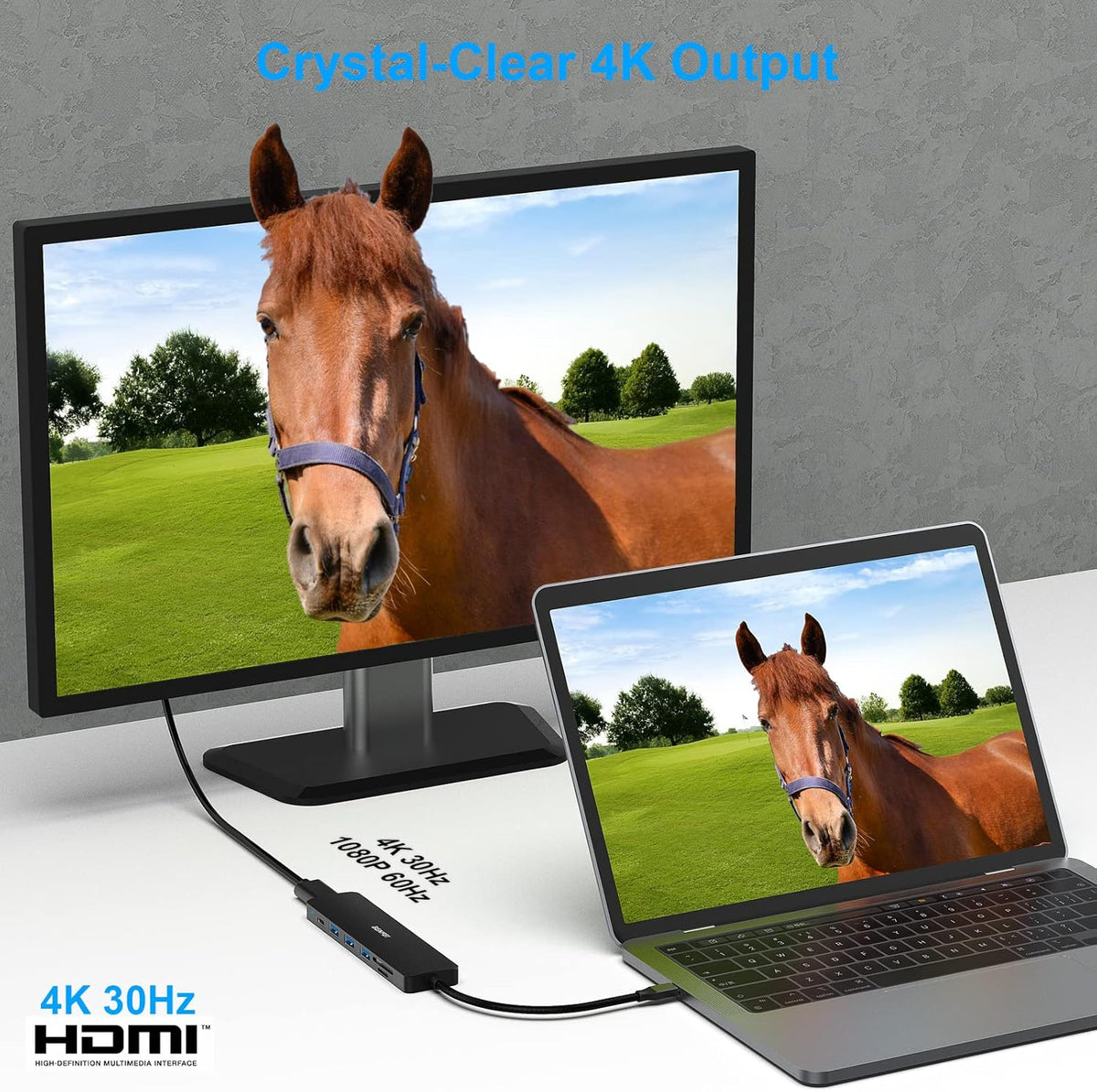 BENFEI USB C HUB 7in1, USB C HUB Multiport Adapter with USB-C to HDMI, USB-C to SD/TF Card Reader/3*USB 3.0/100W Power Delivery, Compatible with iPhone 15 Pro/Max, MacBook, iPad Pro, iMac, S23, XPS17 - PuriLite