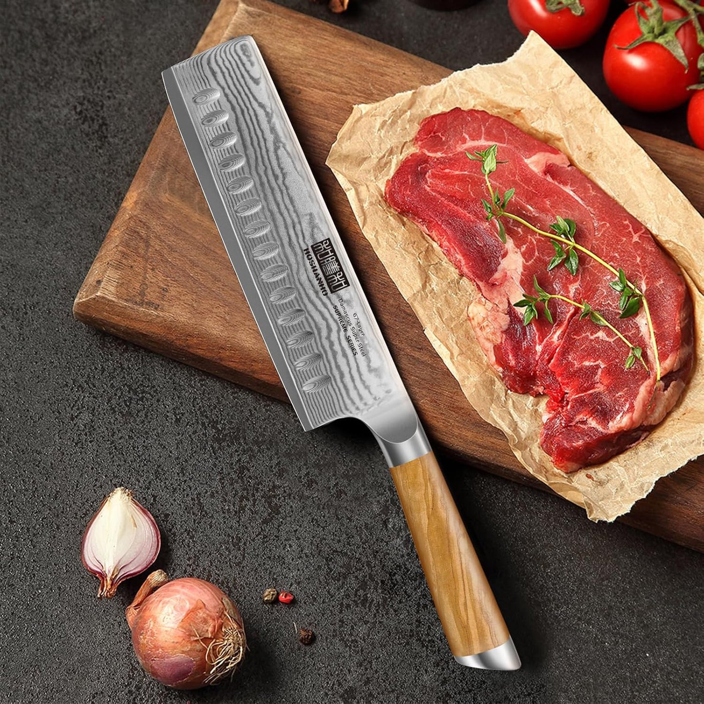 HOSHANHO Damascus Fillet Knife 7 Inch, Professional VG-10 Super Steel Boning Knife, Ultra Sharp Fish Knife with Ergonomic Handle - PuriLite