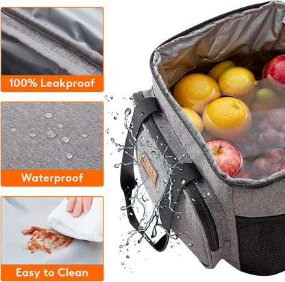 Lifewit Large Lunch Bag for Adults, 24-Can 15L Insulated Lunch Box Leakproof Soft Cooler Cooling Tote for Men Women, Waterproof Reusable Cooler Bags for Work Office Outdoor Picnic Camping, Black - PuriLite