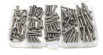 iexcell 50 Pcs M6 x 20mm Thread Pitch 1 mm Stainless Steel 304 Hex Socket Button Head Cap Screws Bolts Kit - PuriLite
