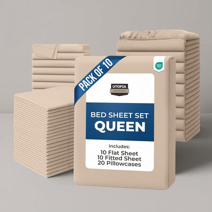 Utopia Bedding Queen Bed Sheet Set - 4 Piece Bedding - Soft Brushed Microfiber Fabric - Shrinkage & Fade Resistant - Easy Care (White) - PuriLite