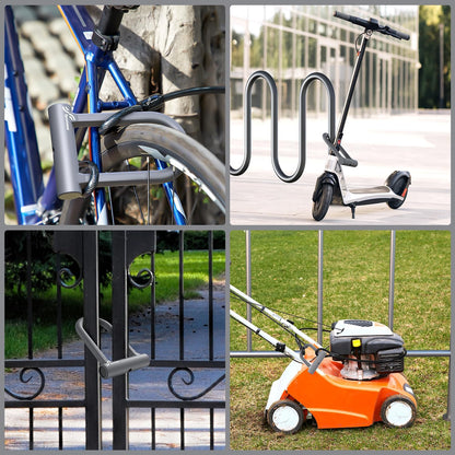 Sportneer Bike Lock: 17mm Heavy Duty Bike U Lock - High-Security Anti-Theft with 12mm x1.5m Steel Cable, 8''x5'' Compact Design, Includes Mounting Bracket for Mountain/Road/Folding/Electric Bikes - PuriLite