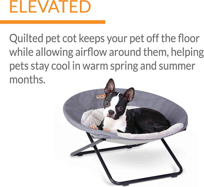 K&H PET Products Elevated Cozy Cot Classy Gray Medium 24 Inches