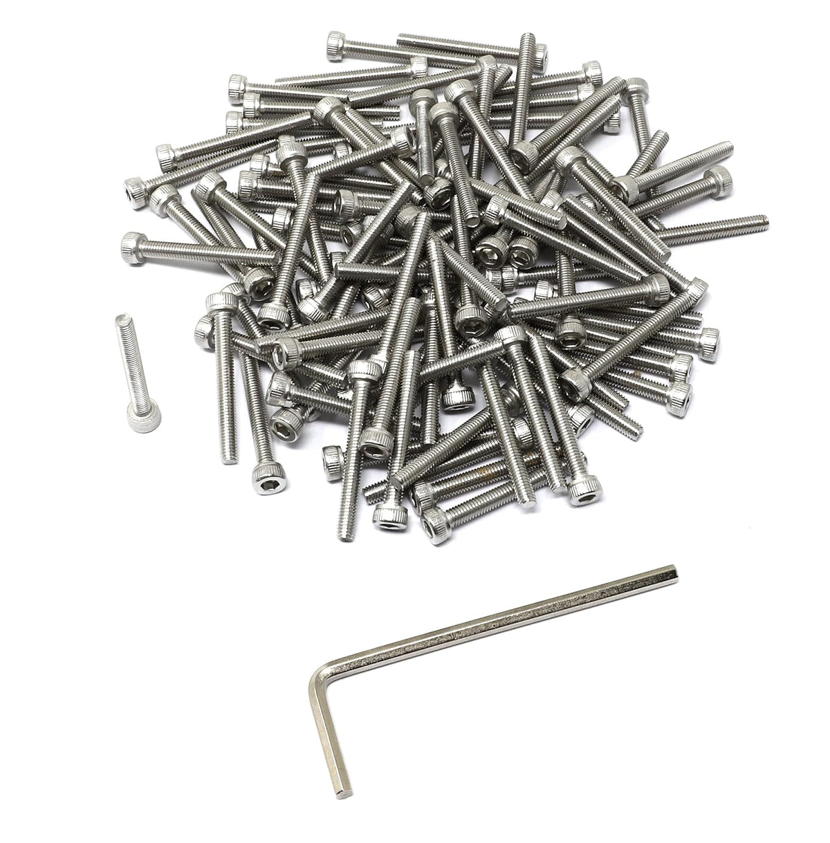 iexcell 25 Pcs M6 x 20mm Thread Pitch 1 mm Stainless Steel 304 Hex Socket Head Cap Screws Bolts Kit - PuriLite