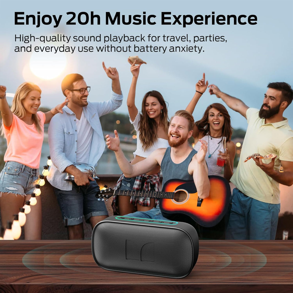 Monster S150 Speaker, Strong Bluetooth 5.4, IPX7 Waterproof Wireless Speaker, Support Sulti-Channel Connection, HD Hands-Free Calling, Compact Design Bluetooth Speakers - PuriLite