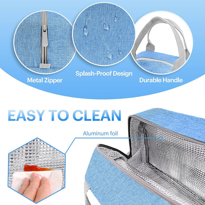 Lunch Bag for Women & Men Adult Insulated Lunch Box, Small Leakproof Cooler Food Lunch Containers Reusable High Capacity Lunch Tote Bags for Work, Travel, Outdoor - PuriLite