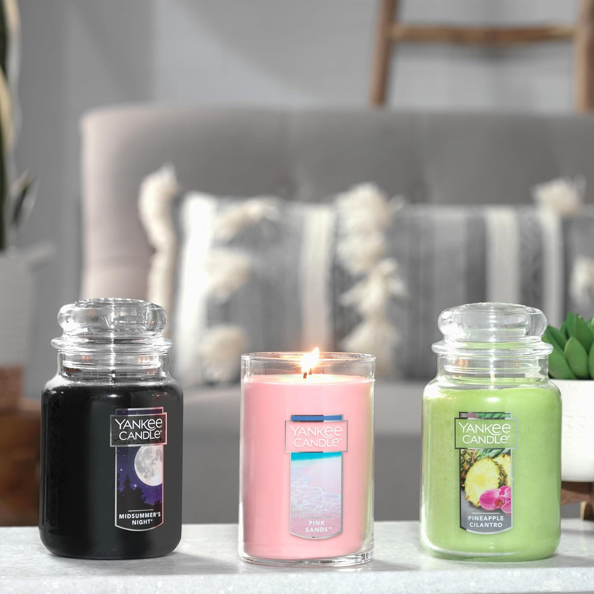 Yankee Candle Scented Candle, Sage & Citrus, Original Large Jar Candle, 110-150 Hours of Burn Time, 22 oz. - PuriLite