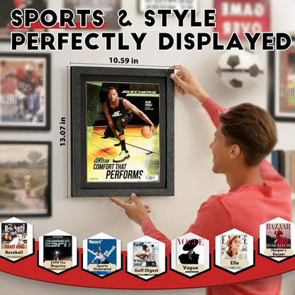 JupDec Baseball Display Case, Clear Cube Baseball Holder with Wooden Base, Autograph Baseball Stand Box for Single Ball, Acacia Wood, Brown, 1 Pack - PuriLite