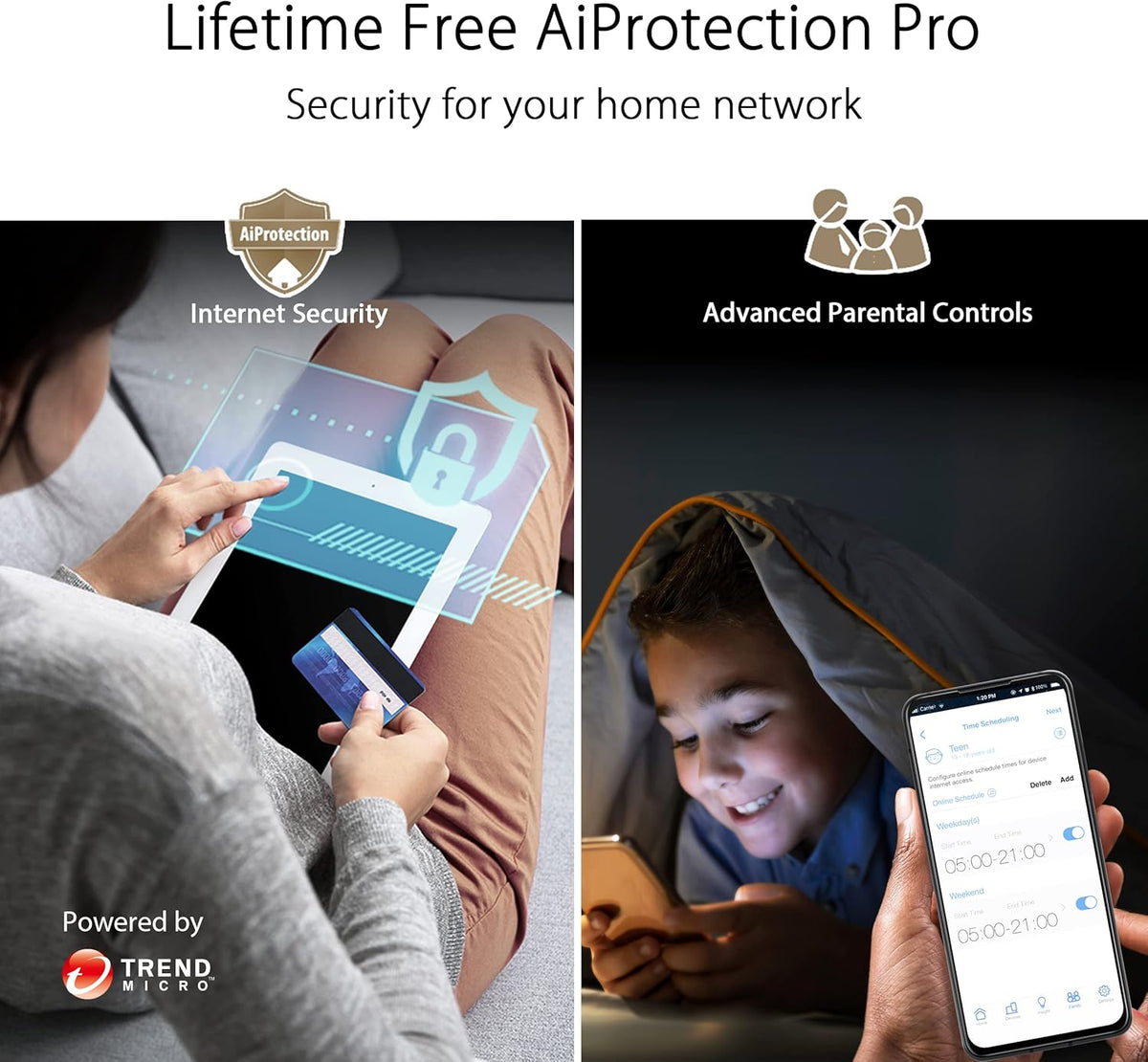 ASUS ZenWiFi XT9 AX7800 Tri-Band WiFi 6 Mesh System, Covearge up to 5700 sq ft, Subscription-Free Network Security, Advanced Parental Controls, 4G & 5G Mobile Tethering, VPN, Easy Setup, 2.5G Port - PuriLite