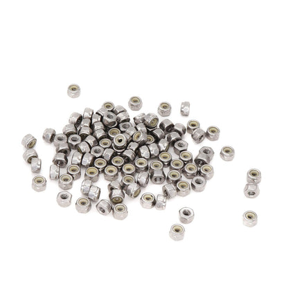binifiMux 50pcs 1/4-20 Nylon Inserted Self Locking Nuts 304 Stainless Steel - PuriLite