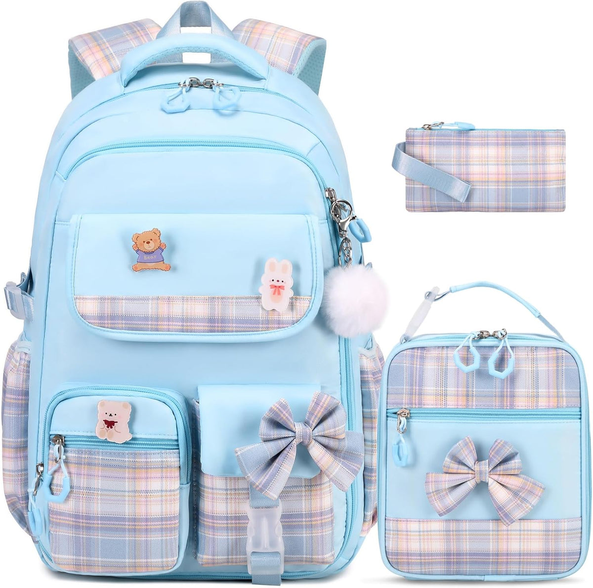 ACESAK Girls Backpack - 3PCS Backpack for Girls Cute School Backpacks for Girls Kindergarten - PuriLite