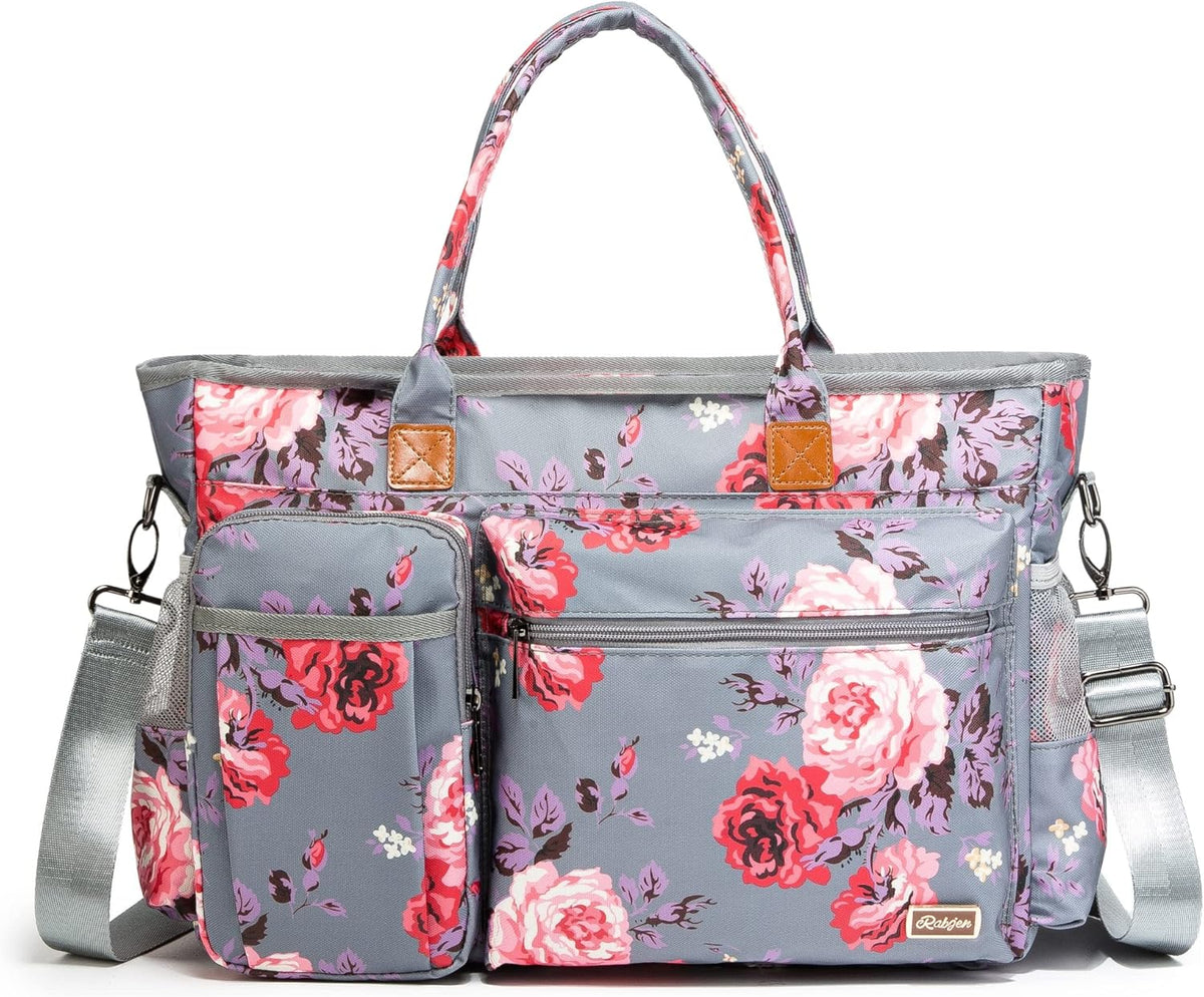 Laptop Tote Bag, Middle Size Computer Messenger Teacher Bag with 15.6'' Padded Laptop Sleeve - PuriLite