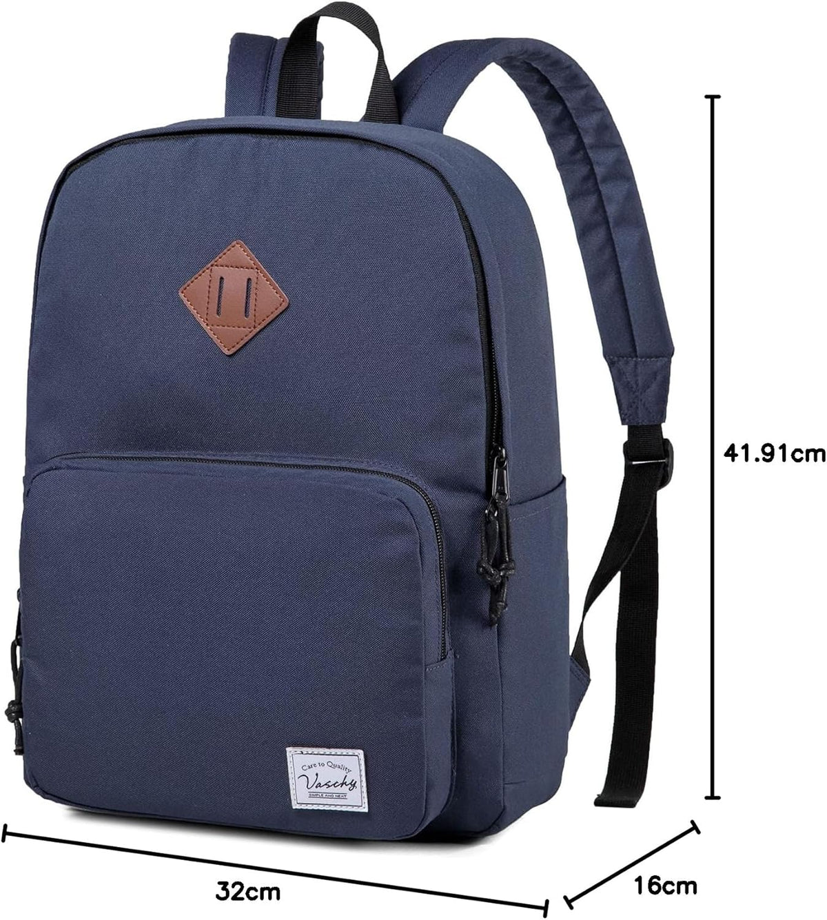 VASCHY Lightweight School Backpack for Women with Sleeve for 14" Laptop - PuriLite