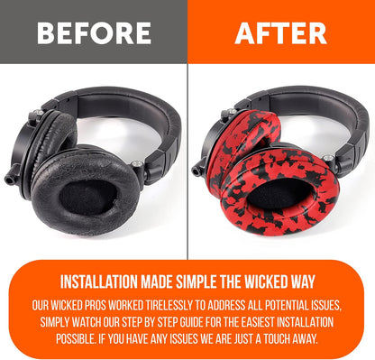 WC PadZ - The Ultimate Upgraded Earpads by Wicked Cushions - Compatible with Audio Technica, HyperX, SteelSeries Arctis & More - Extra Thick - Bigger Opening - Softer Memory Foam | (Black) - PuriLite